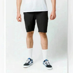 Nitrous Black Format Black Mens Hybrid Shorts 30